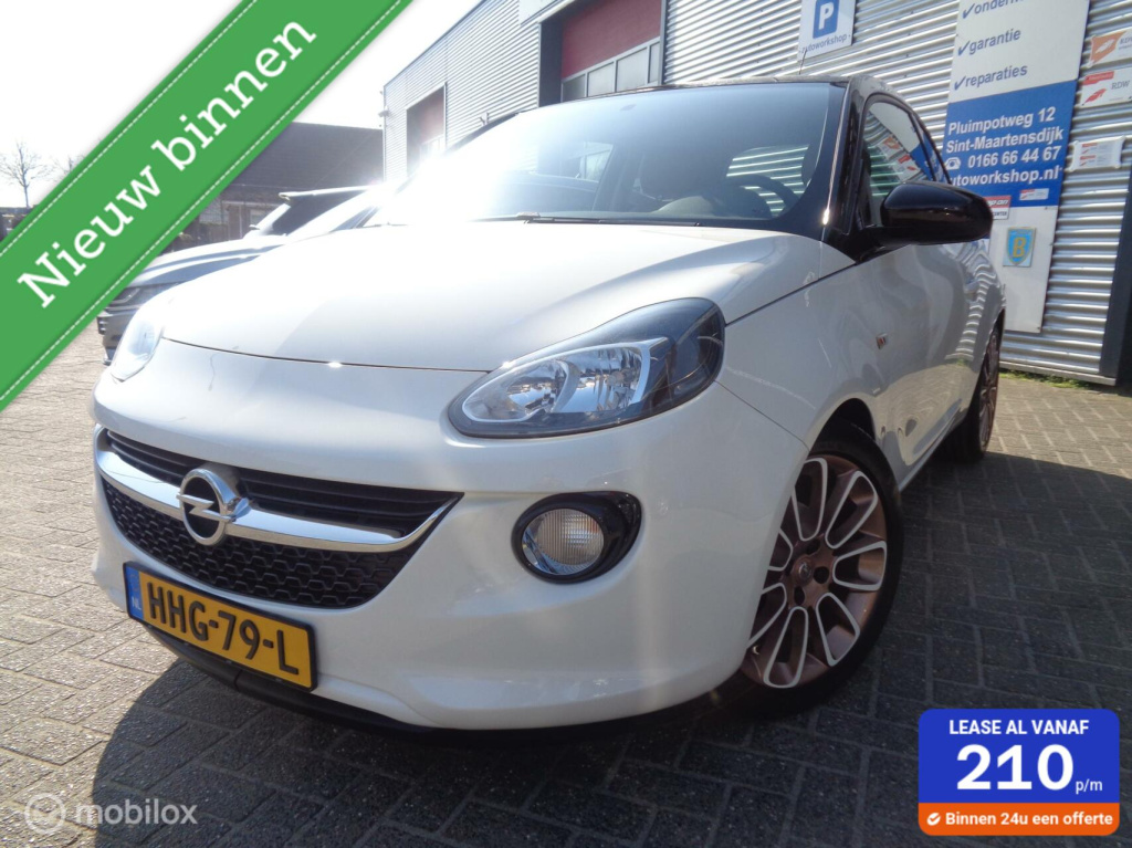 Opel Adam 1.4 74kw glam/airco/pdc/17'' lm velgen/bi color/half leer/speciale uitvoering/slechts 49000km!