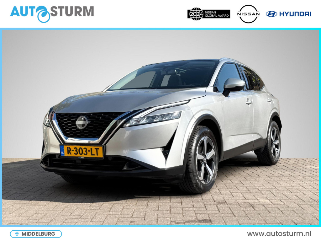 Nissan Qashqai 1.3 mhev xtronic n-connecta design pack | trekhaak | panoramadak | 360° camera | adapt. cruise control | dodehoek detectie | led koplampen | apple carplay/android auto | rijklaarprijs!