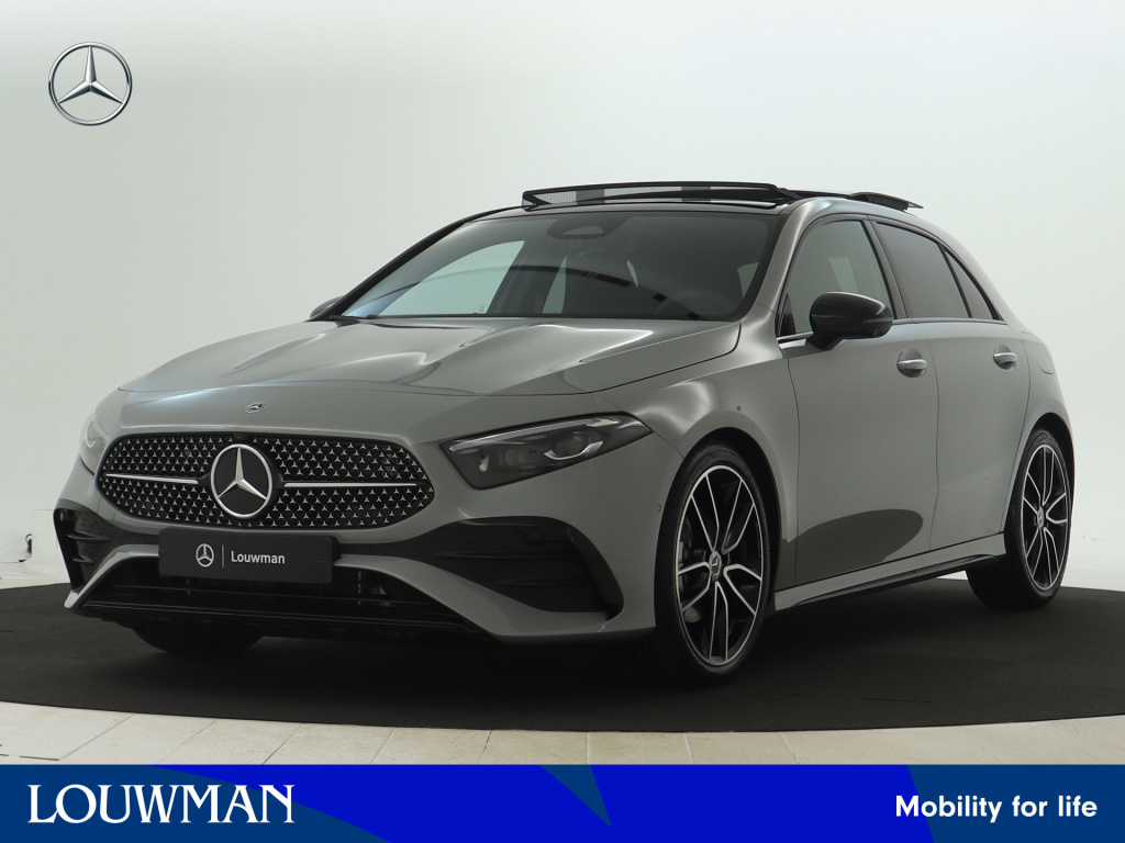 Mercedes-Benz A-Klasse 180 business solution amg | nightpakket | parkeerpakket met 360°-camera | amg line plus pakket | keyless go | | dodehoekassistent | head-up display | extra usb-poorten | verwarmde stoelen vooraan |
