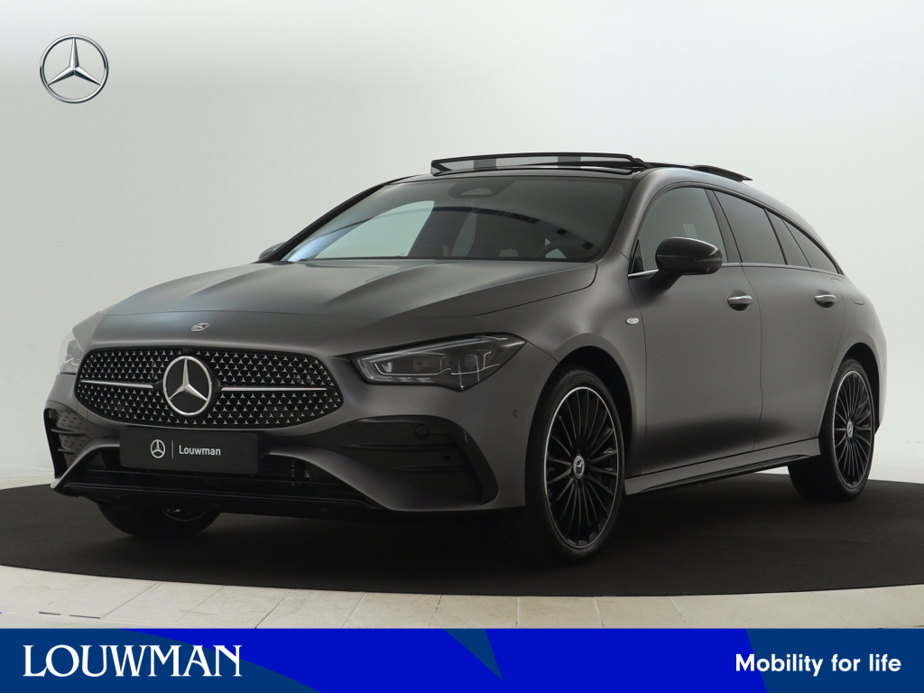 Mercedes-Benz Cla shooting brake 250 e business solution amg | trekhaak | nightpakket | amg line plus pakket | parkeerpakket met 360°-camera | antidiefstalpakket guard 360° plus | head-up display | dodehoekassistent | multibeam led |