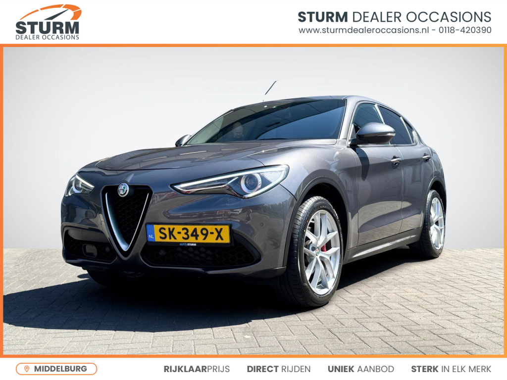 Alfa Romeo Stelvio 2.0 t awd super veloce interieur | trekhaak afneembaar | stuur- + stoelverwarming | geheugenstoel | navigatie full-map | dodehoek detectie | rijklaarprijs!
