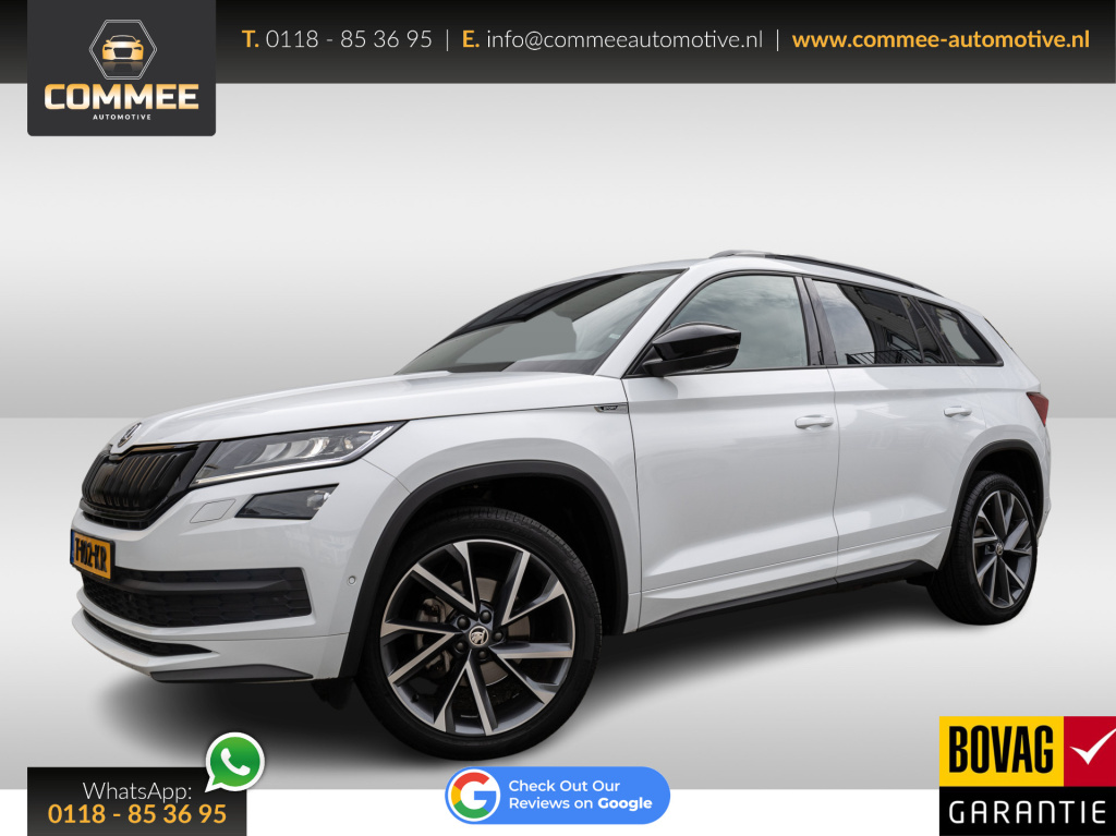Skoda Kodiaq 1.4 tsi 4x4 sportline business ✅1jaarbovag✅pano✅trekhaak✅leer✅2000kg ahw