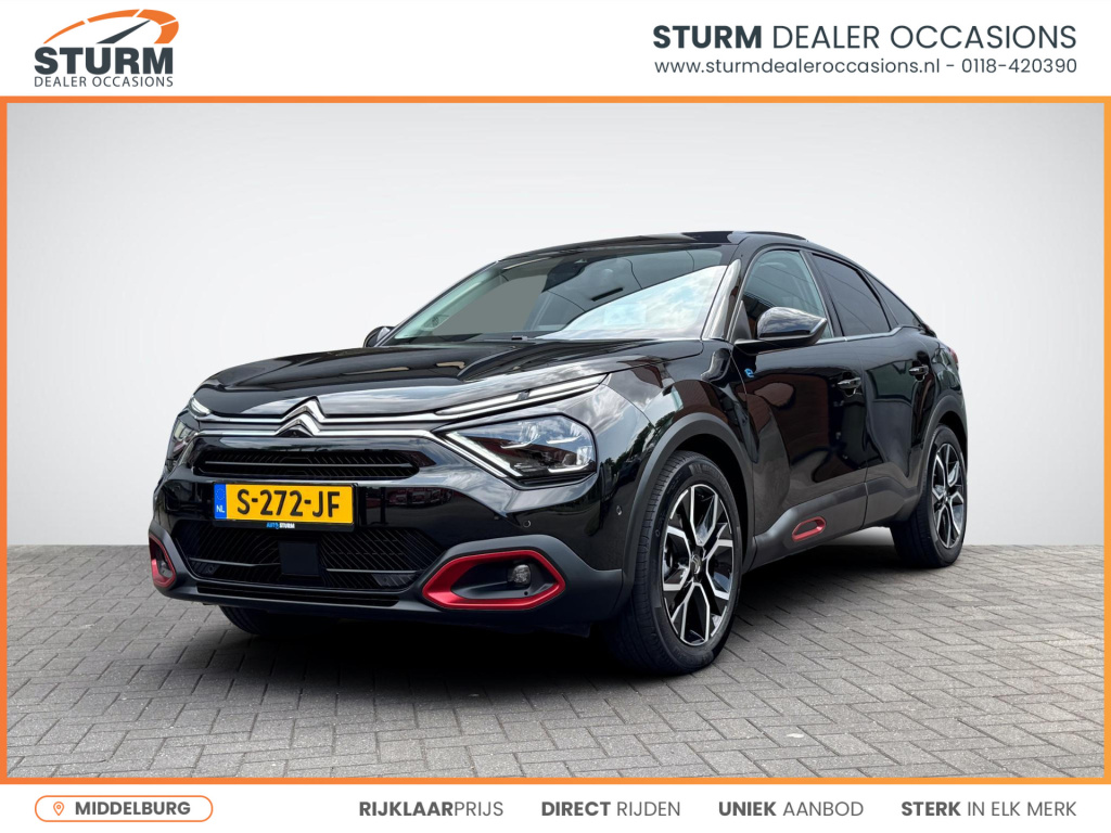 Citroen Ë-c4 shine 50 kwh | trekhaak afneembaar | panoramadak | stoelverwarming | adapt. cruise control | head-up display | voorruit verwarmd | rijklaarprijs!