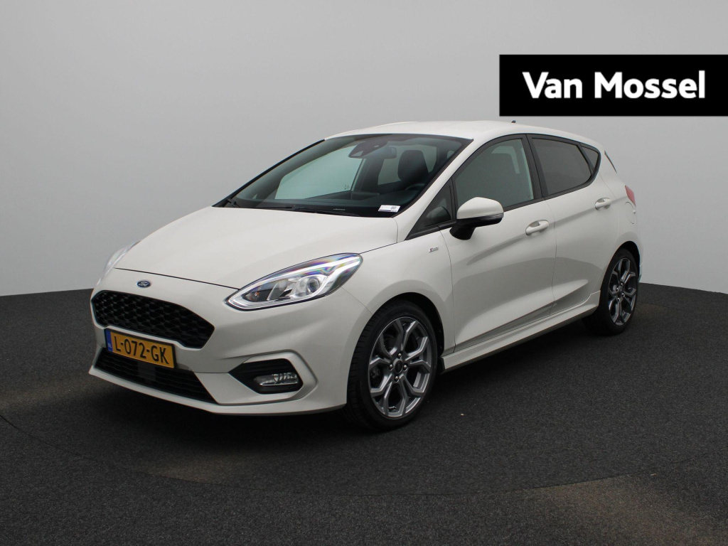 Ford Fiesta 1.0 ecoboost st-line | lmv | parkeer sensoren | bluetooth | navigatie | climate control | winterpack | stoel/stuur verwarming | dab | lage km stand