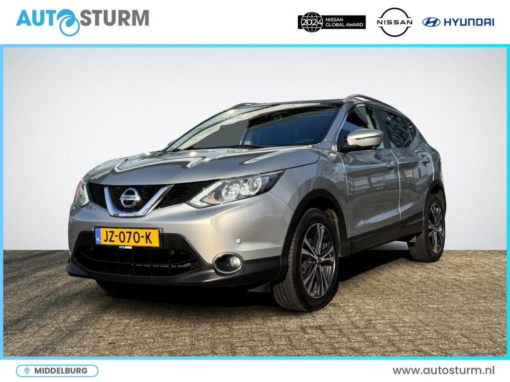 Nissan Qashqai 1.2 n-connecta design pack | trekhaak | panoramadak | navigatie | 360° camera | keyless entry | cruise & climate control | rijklaarprijs!