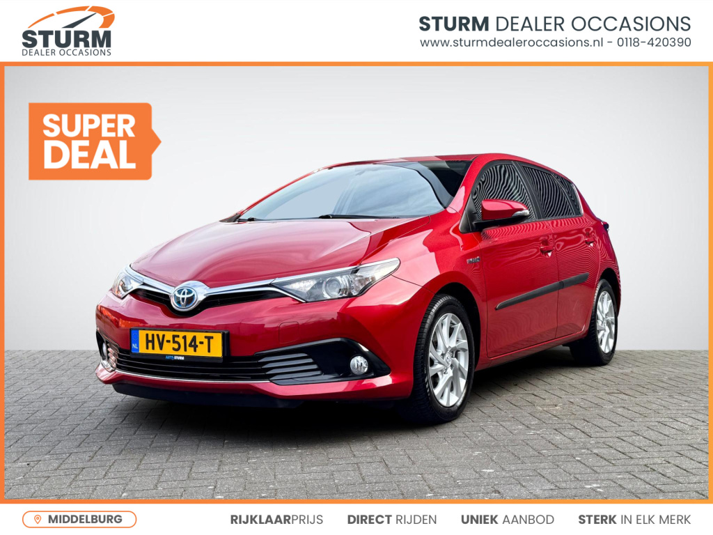 Toyota Auris 1.8 hybrid dynamic | trekhaak | navigatie | camera | keyless entry | cruise & climate control | bluetooth tel. | dab | rijklaarprijs!