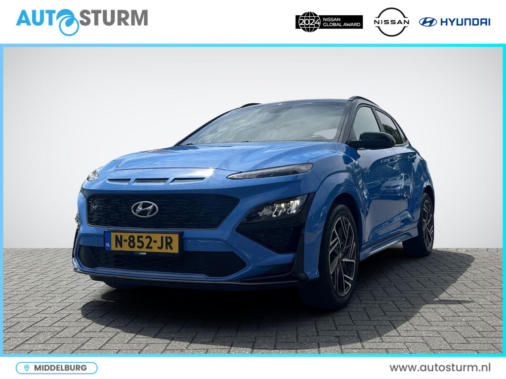 Hyundai Kona 1.0 t-gdi n line | navigatie full-map | stoelverwarming + ventilatie | digitaal instrumentenpaneel | apple carplay/android auto | leder/alcantara | led koplampen | rijklaarprijs!