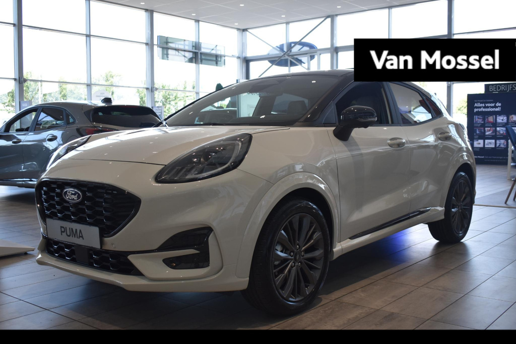 Ford Puma 1.0 ecoboost hybrid sound edition | showroom voorraad | €4000.- korting | 0.99% rente via ford options | metropolis white | incl. ford protect 2 + 3 jaar/100.000 km |