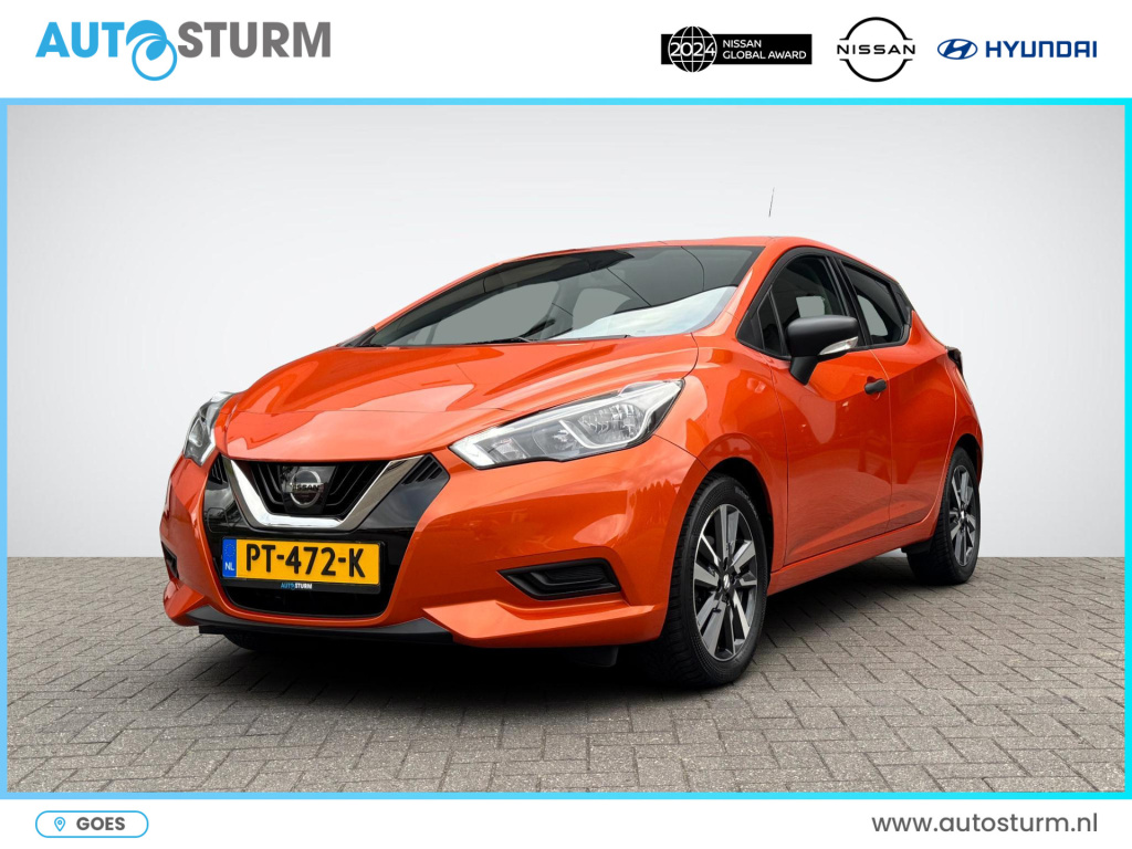 Nissan Micra 1.0l visia+ | airconditioning | 16'' velgen | park. sensor | bluetooth tel. | radio-mp3 speler | rijklaarprijs!