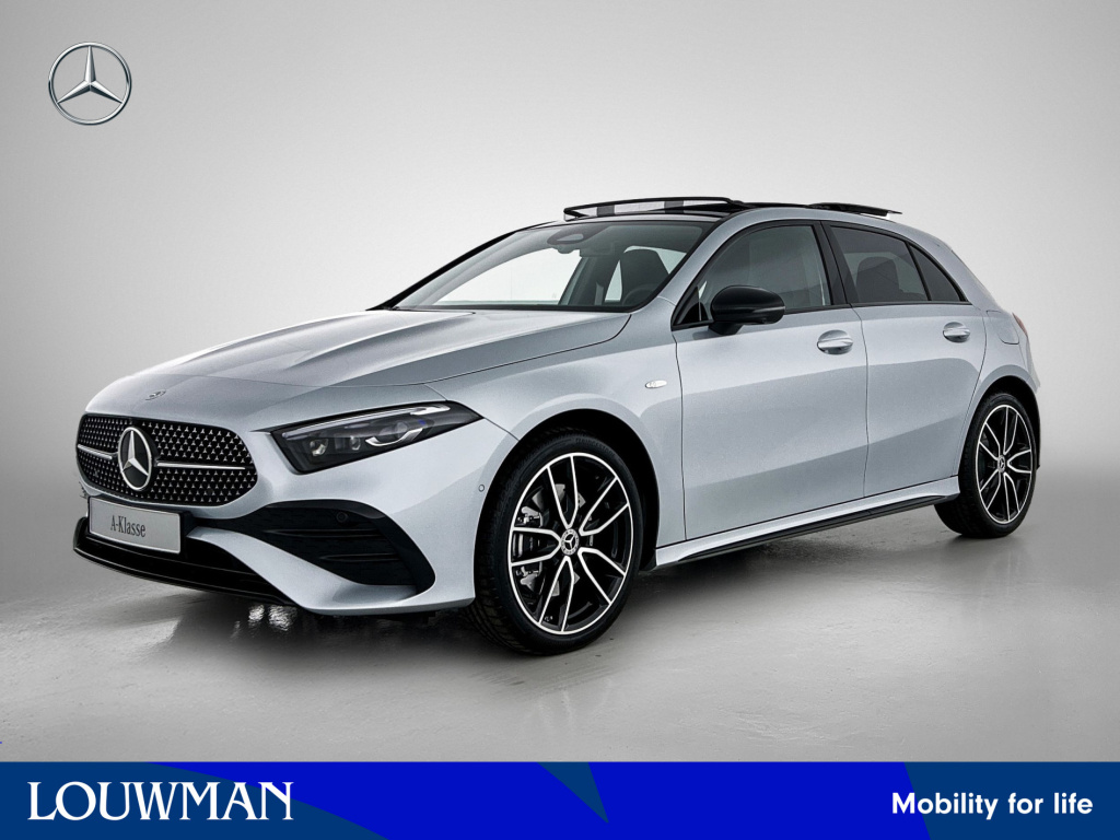 Mercedes-Benz A-Klasse 250 e business solution amg | nightpakket | amg line plus pakket | parkeerpakket met 360°-camera | keyless go | head-up display | dodehoekassistent | stoelverwarming voor | licht- en zicht pakket |