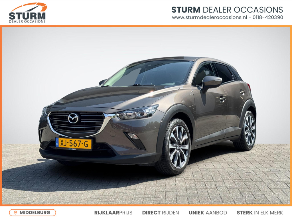Mazda Cx-3 2.0 skyactiv-g 120 sport selected | navigatie | stoelverwarming | cruise & climate control | 18'' velgen | park. sensor | rijklaarprijs!