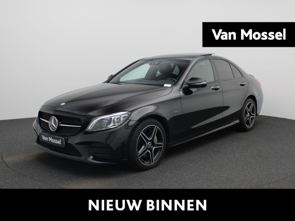 Mercedes-Benz C-Klasse 300 e business solution amg limited | automaat | panoramadak | burmester | navigatie | sfeerverlichting | 360 camera | multibeam | apple carplay / android auto | stoelverwarming | elektrische achterklep | parkeersensoren |...