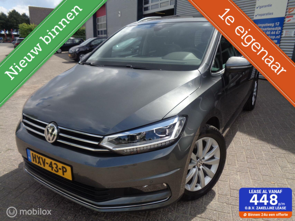 Volkswagen Touran 1.5 tsi comfortline business 7p/airco/pano/stoelverw/camera/carplay/navi/trekhaak/lm velgen/led/1st eig