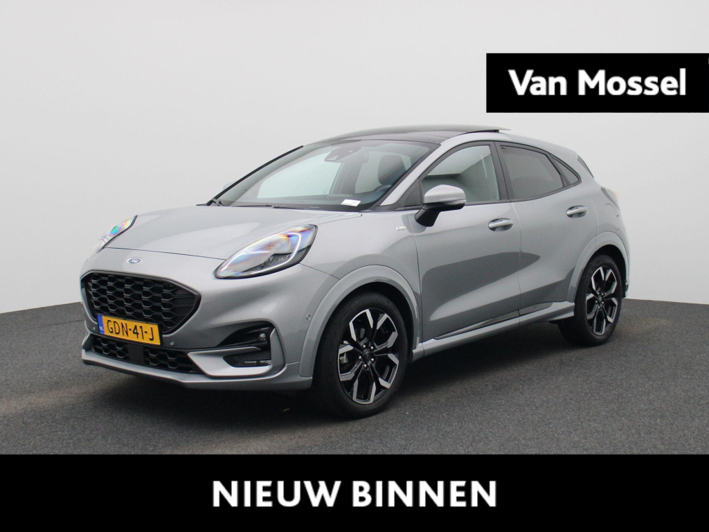 Ford Puma 1.0 ecoboost hybrid st-line x | adaptive cruise control | panoramadak | achteruitrijcamera | stoel/stuurverwarming | voorruitverwarming | elektrische achterklep | apple carplay/ android auto |