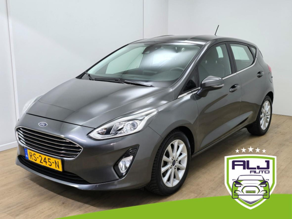 Ford Fiesta occasion 1.0 ecoboost titanium met cruisecontrol en carplay radio | tweedehands ford fiesta antracietgrijs | navi | 6v