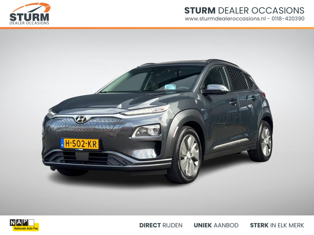 Hyundai Kona ev premium 64 kwh soh 97% meest luxe uitvoering incl. schuif-/kanteldak!
