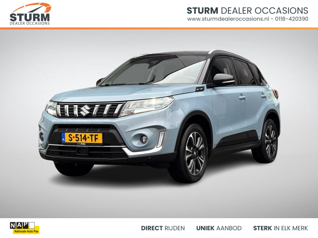 Suzuki Vitara 1.4 boosterjet style smart hybrid automaat | navigatie | camera | stoelverwarming | adapt. cruise control | led koplampen | keyless entry | rijklaarprijs!