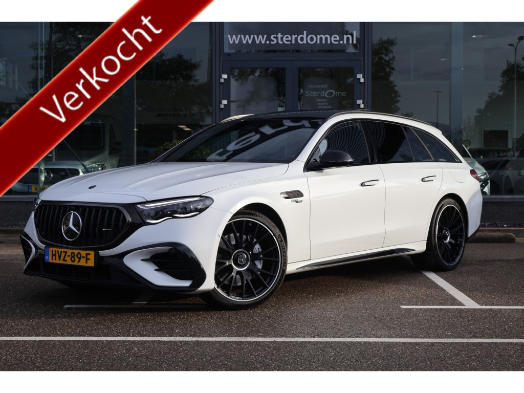 Mercedes-Benz E-Klasse estate amg 53 4matic+ night edition l hyperscreen l achteras sturing l multibeam led l panoramadak l 360 gr camera l distronic plus l wegklapbare trekhaak l head up l l burmester 4d l amg drivers pakket l memory l keyless ...