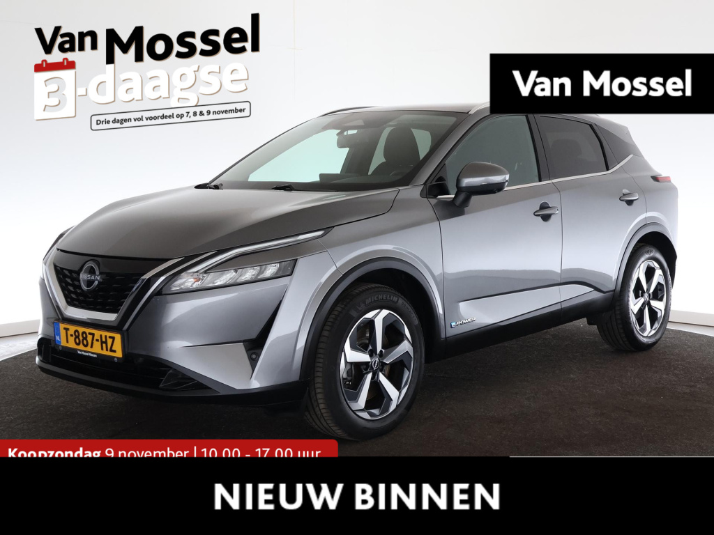 Nissan Qashqai 1.5 e-power n-connecta | automaat | lmv | panoramadak | camera | bluetooth | cruise control | climate control | half-leder | trekhaak
