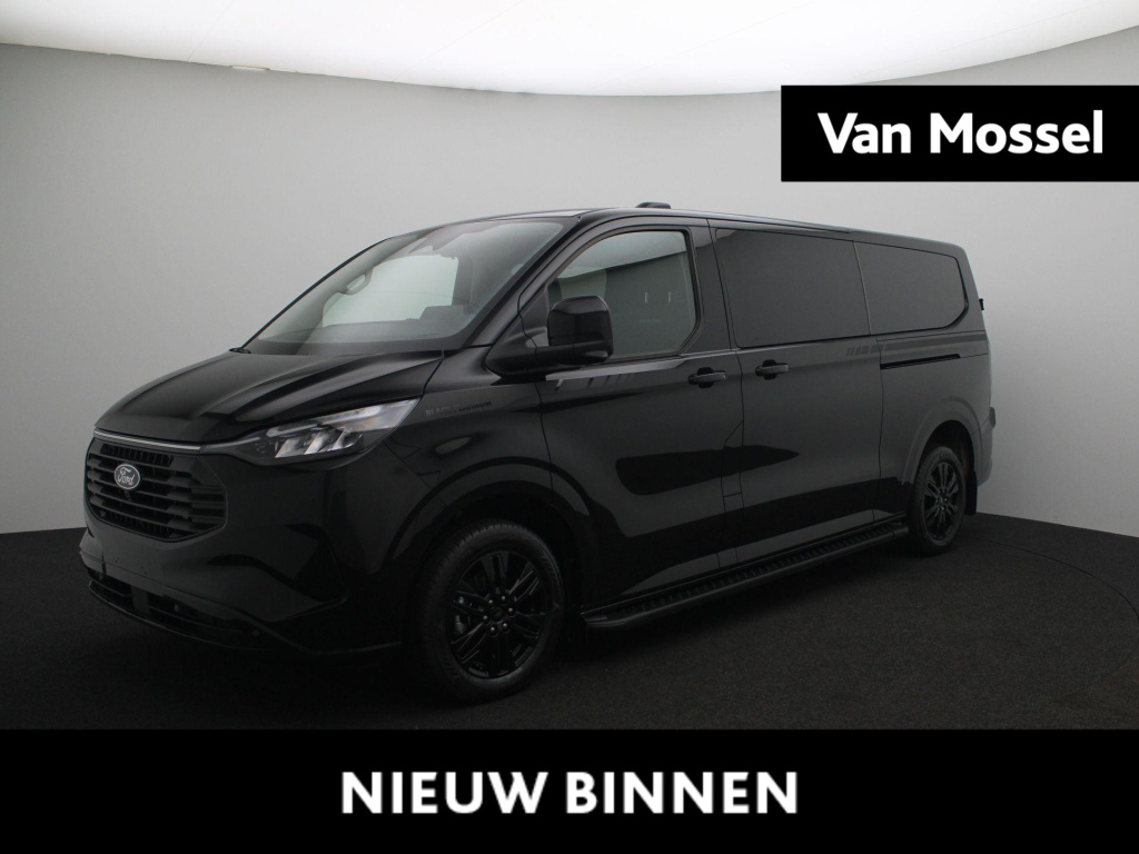Ford Transit Custom 320 2.5 phev l2h1 black platinum dc | 0.99% | unieke uitvoering | apple carplay & android auto | winter pack | keyless entry&go | leren stoelen | achteruitcamera | 17'' zwarte lmv |  driver assistance pack ultimate |  luxe...