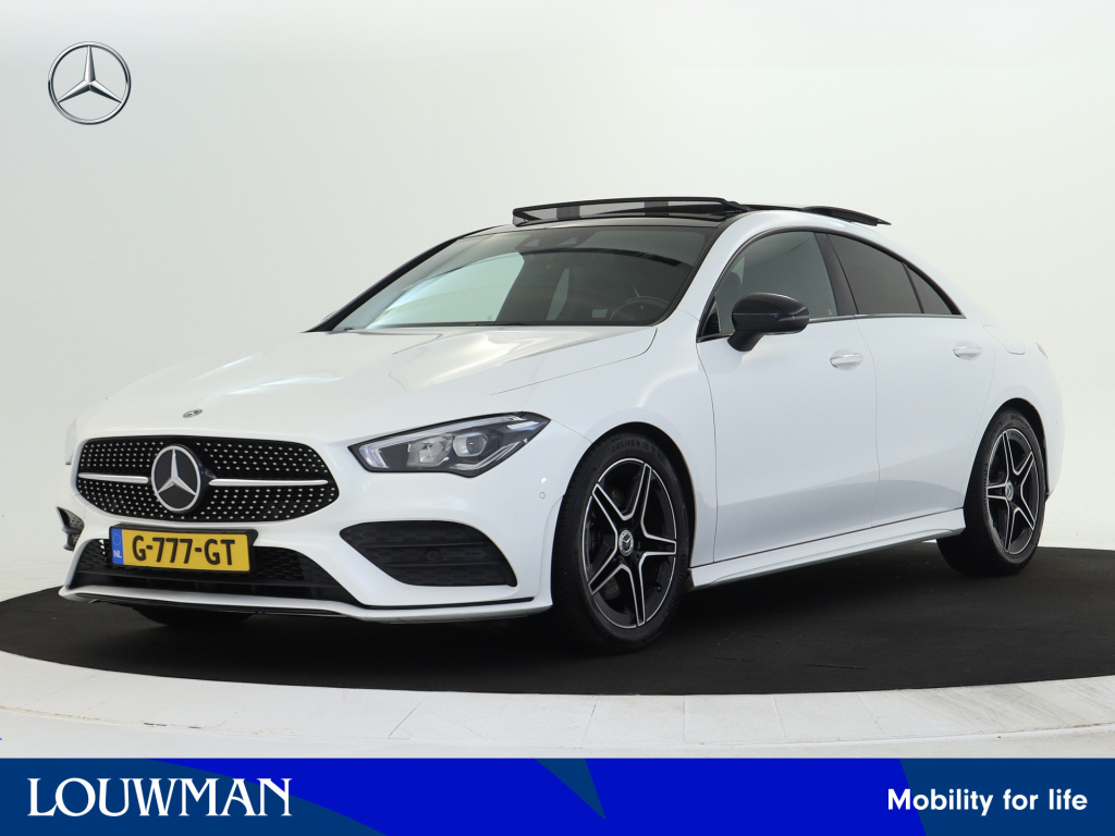 Mercedes-Benz Cla 200 business solution amg | panoramadak | trekhaak | amg-styling | sfeerverlichting | inclusief 24 maanden mb certified garantie voor europa.