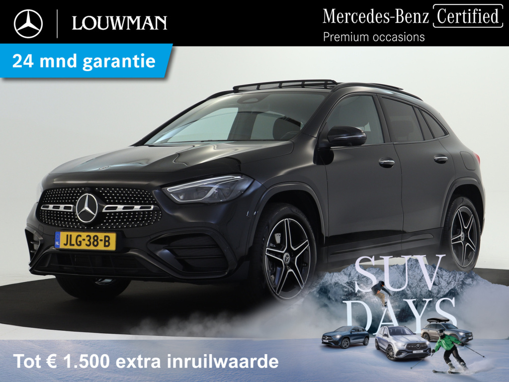 Mercedes-Benz Gla-klasse 250 e amg plug-in hybride edition amg line | night pakket | panorama schuif-kanteldak | 11kw laden | multibeam koplampen | stuur en stoelverwarming. inclusief 24 maanden mercedes-benz certified garantie voor europa.