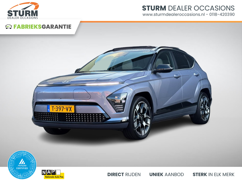 Hyundai Kona electric premium sky 65.4 kwh soh 99% nl-auto + 1e eigenaar, meest luxe uitvoering!