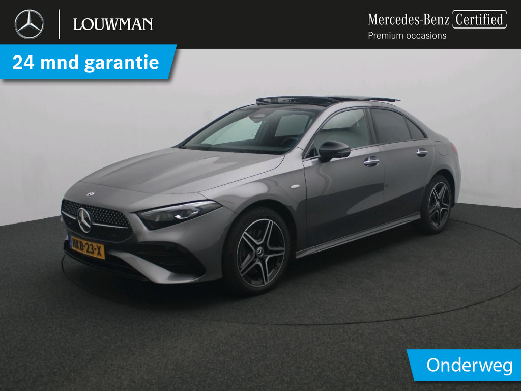 Mercedes-Benz A-Klasse 250 e business solution amg amg line | night pakket | panorama schuif-kanteldak | sfeerverlichting | head-up display | apple carplay | keyless-go | dodehoekassistent. inclusief 24 maanden mercedes-benz certified garantie v...