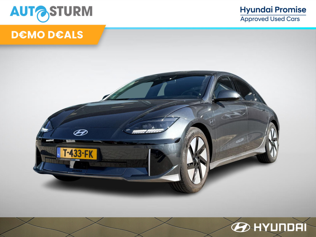 Hyundai Ioniq 6 connect 77.4 kwh | head-up display | navigatie | camera | apple carplay/android auto | warmtepomp | adapt. cruise control | dodehoek | stuur- + stoelverwarming | rijklaarprijs!