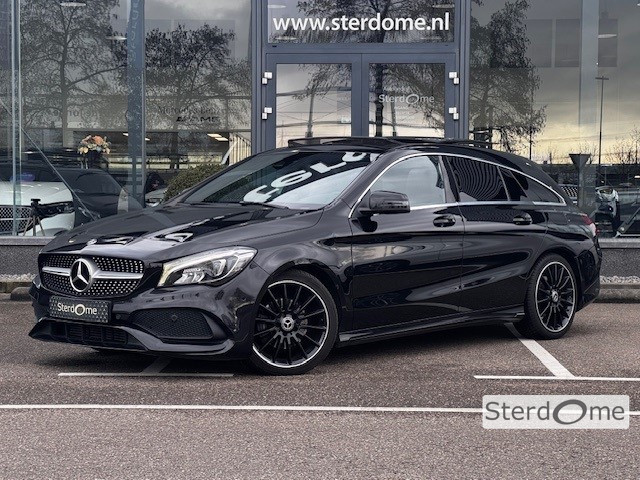 Mercedes-Benz Cla shooting brake 200 d business solution amg l panoramadak l leer l harman kardon l thermotronic l stoelverwarming l elektr. bed. achterklep l led l smartphone integratie pakket l navi l