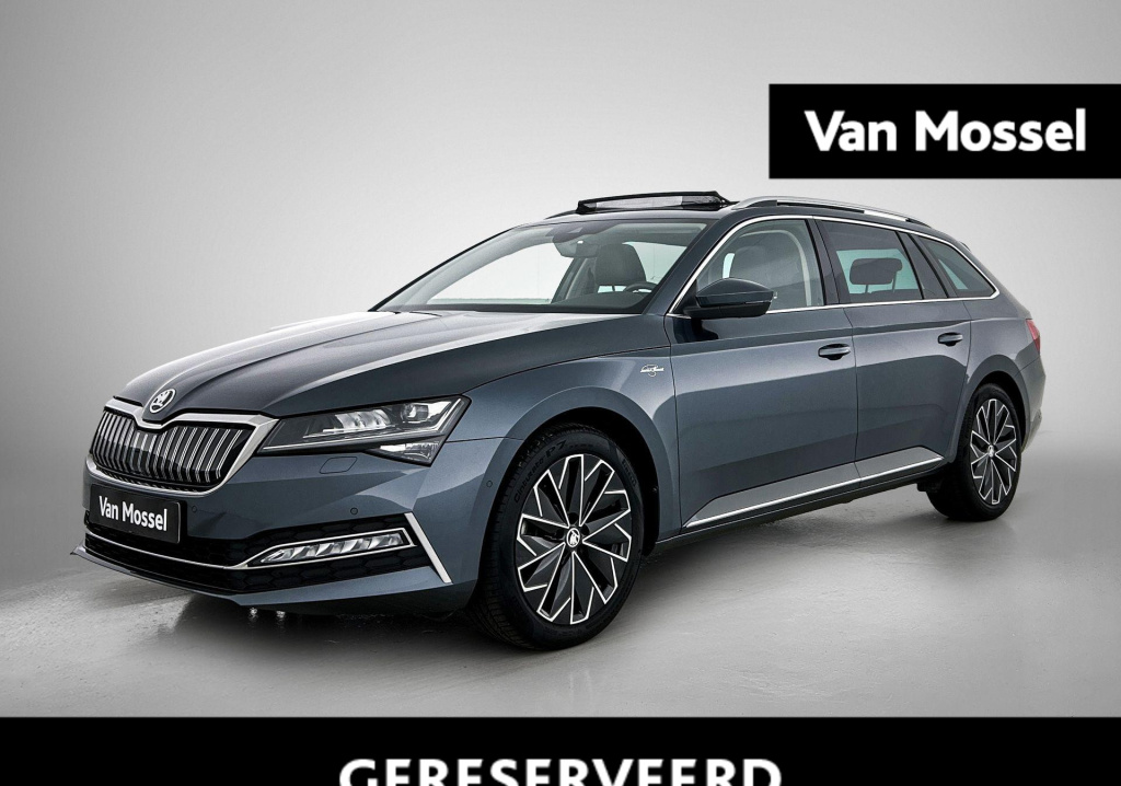 Skoda Superb 1.4 tsi iv dsg laurin & klement combi | automaat | vol-leder | panoramadak | trekhaak | apple carplay / android auto | standkachel | navigatie | stuur verwarming | memory seats | 360 camera | virtual cockpit | stoel verwar...