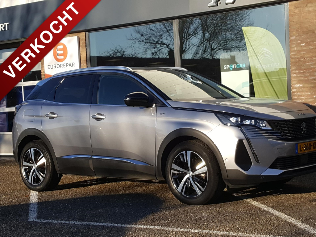 Peugeot 3008 1.6 puretech 180pk s&s eat8 gt |navi|bt|applecarplay&androidauto|trekhaak|cruise&climate control|camera achter|parkeersen v+a|elektrische kofferklep