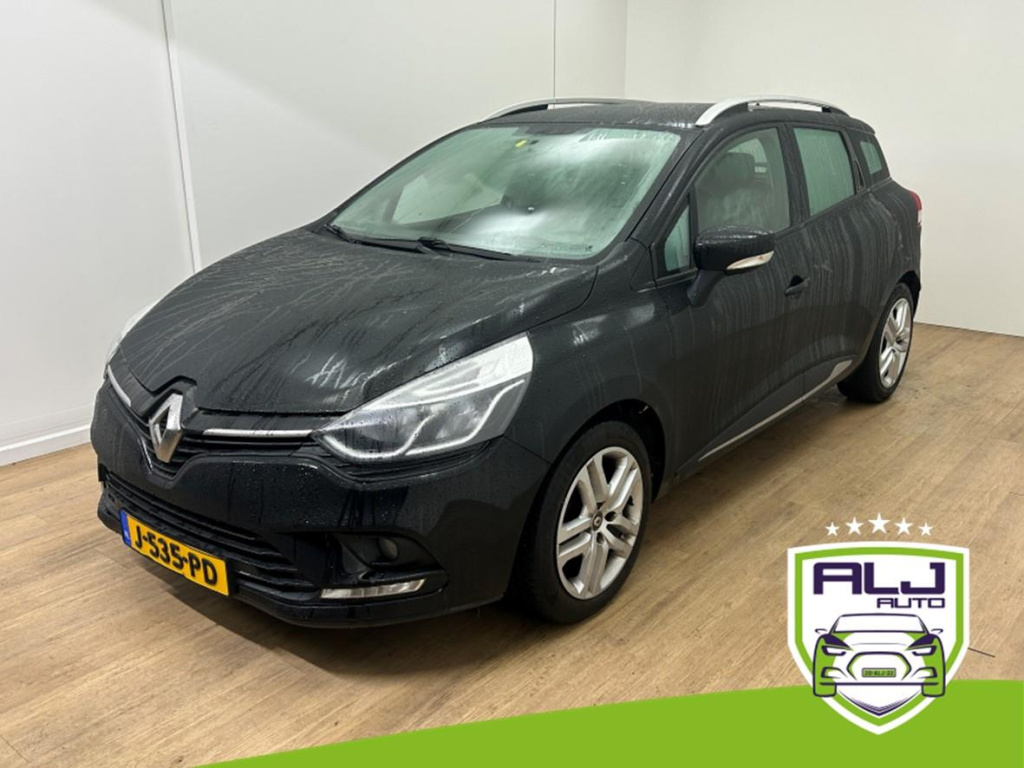 Renault Clio estate occasion 0.9 tce limited | zwart | tweedehands renault clio | cruisecontrol | airco | bluetooth audio