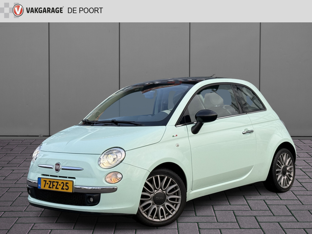 Fiat 500 0.9 twinair turbo cult | nl-auto | pano | cilma | interscope audio | leder | mint groen