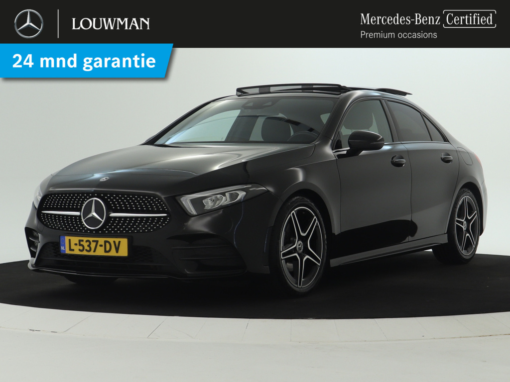 Mercedes-Benz A-Klasse 180 business solution amg | panoramadak | sfeerverlichting | augmented reality | stoelverwarming | parkeerpakket met camera | inclusief 24 maanden mercedes-benz certified garantie voor europa.