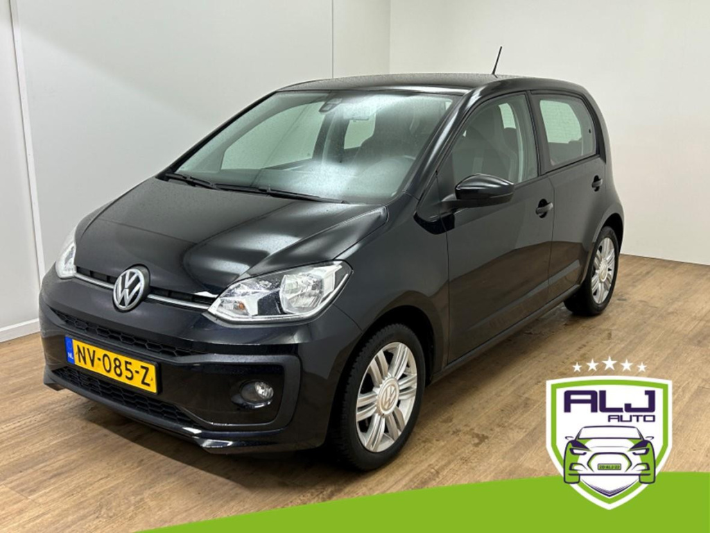 Volkswagen UP! occasion 1.0 bmt high up! | zwart | tweedehands volkswagen up | airco | cruise | bluetooth audio | stoelverwarming