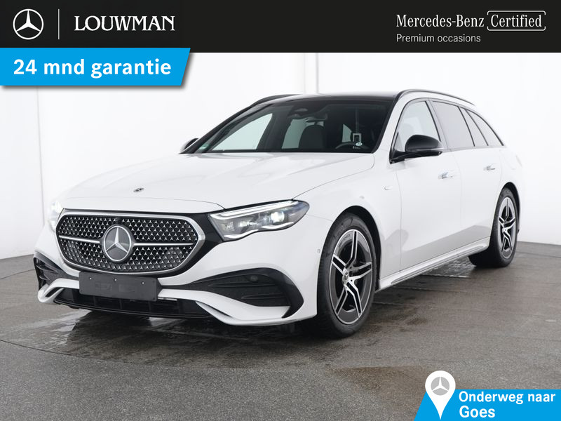 Mercedes-Benz E-Klasse estate 300 e amg plug-in hybride amg | night pakket | panorama schuif-kanteldak | mbux superscreen | trekhaak | stuur en stoelverwarming. inclusief 24 maanden mercedes-benz certified garantie voor europa.