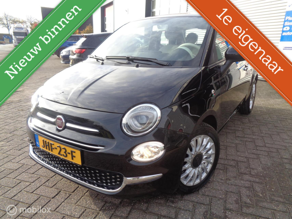 Fiat 500 1.0 hybrid lounge/big navi/carplay/dab/airco/cruise/lm velgen/1st eig