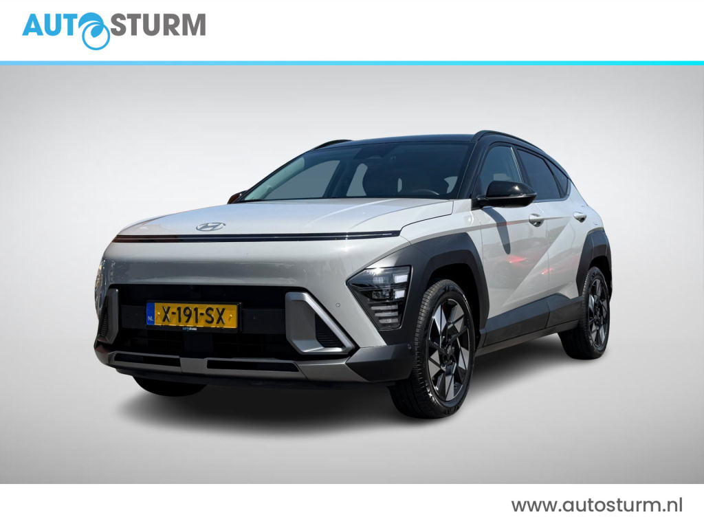 Hyundai Kona 1.6 gdi hev premium | two-tone lakkleur | stoelverwarming + -ventilatie | 360° camera | leder | navigatie | apple carplay/android auto | geheugenstoel