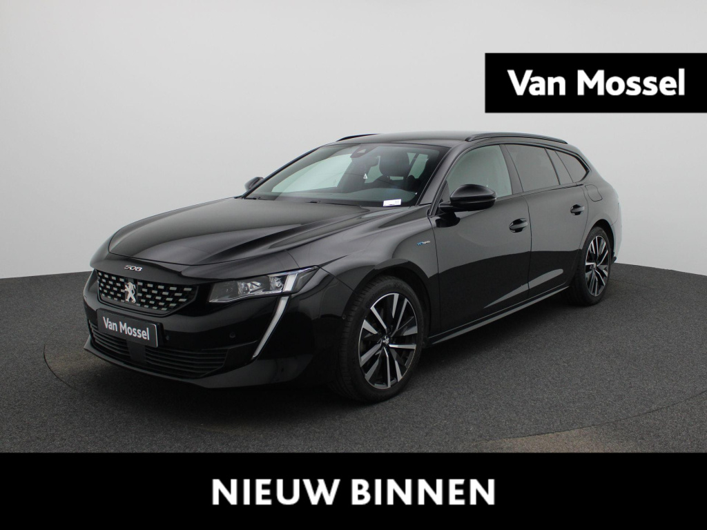 Peugeot 508 sw 1.6 hybrid gt | lmv | automaat | leder | trekhaak | parkeer sensoren | virtual cockpit | navigatie | elec. achterklep | cruise control | dab | focal audio | camera | apple carplay