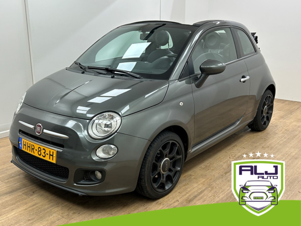 Fiat 500 C occasion 1.2 lounge | grijs | tweedehands fiat 500 | airco | cabrio