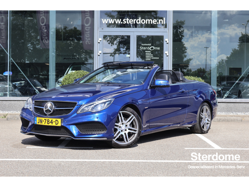 Mercedes-Benz E-Klasse cabrio 200 ambition sport edition l amg line l smartphone integratie l 360 gr camera l airscarf en aircap l harman kardon l multicontour stoelen l dodehoek assisnt l airco l stoelverwarming l led l comand aps l alarm klass...