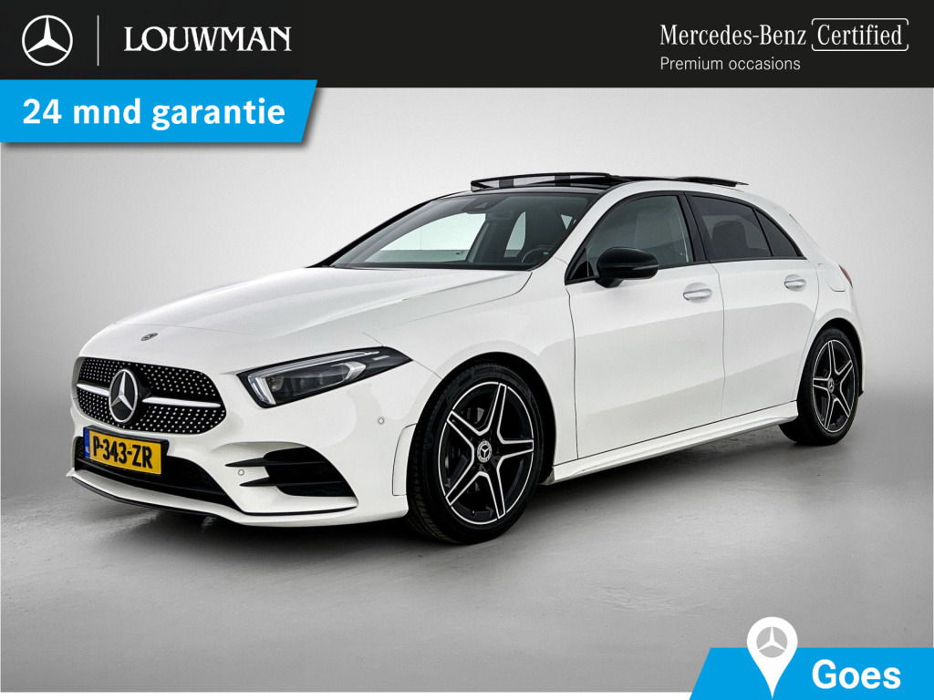 Mercedes-Benz A-Klasse 180 amg line | panoramadak | elektrisch stoelen | night pakket | inclusief 24 maanden mb certified garantie voor europa.