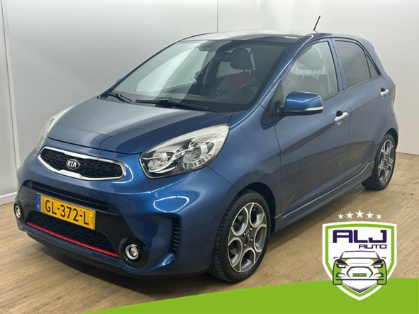 Kia Picanto occasion 1.2 cvvt sportsline | blauw | tweedehands kia picanto | airco | bluetooth | cruisecontrol | stoelverwarming
