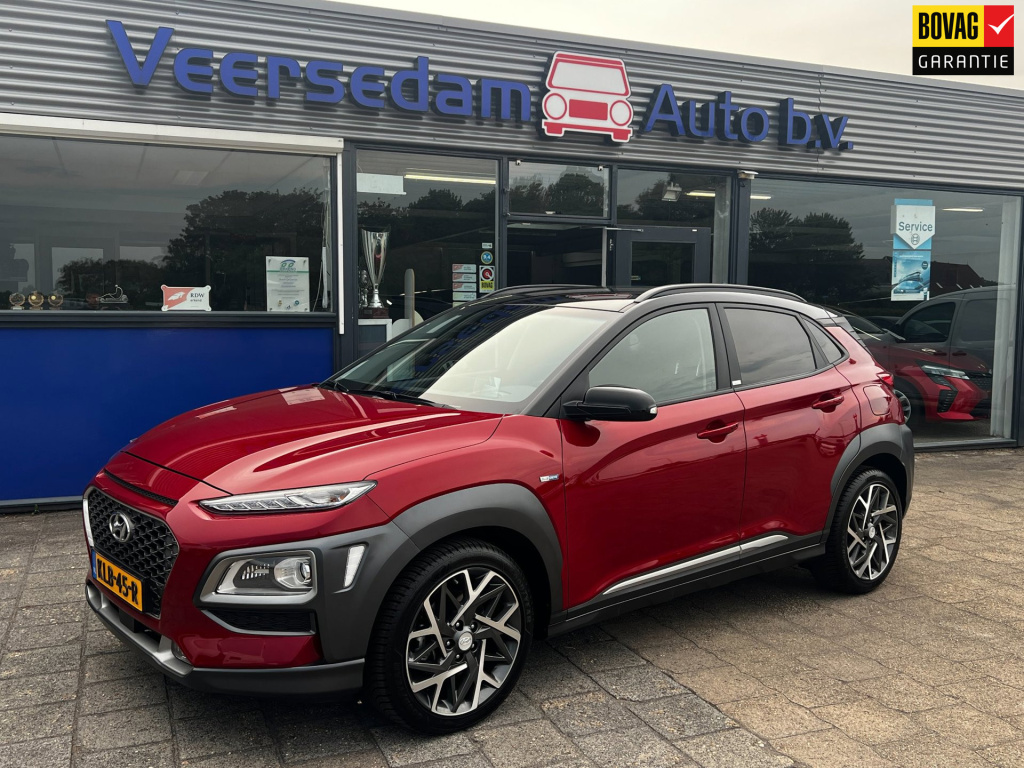 Hyundai Kona 1.6 gdi hev premium two tone, leer, camera, head up display enz...