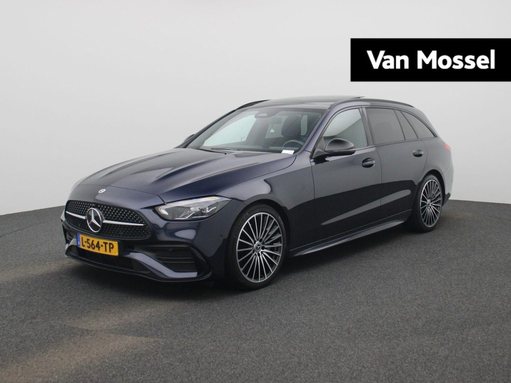 Mercedes-Benz C-Klasse estate 200 launch edition amg line | automaat | panoramadak | focal | sfeer verlichting | climate control | navigatie | apple carplay / android auto | elec. seats | stoelverwarming | led | camera | lichtmetalen amg velgen |