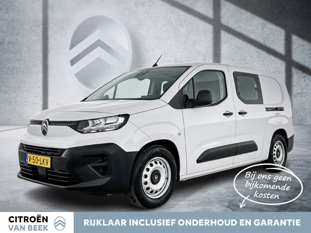 Citroen Ë-berlingo 136 pk flex crewcab l2 50 kwh dubbelcabine!! | 5 zits | 100% elektrisch! |  grijs kenteken | navigatie |