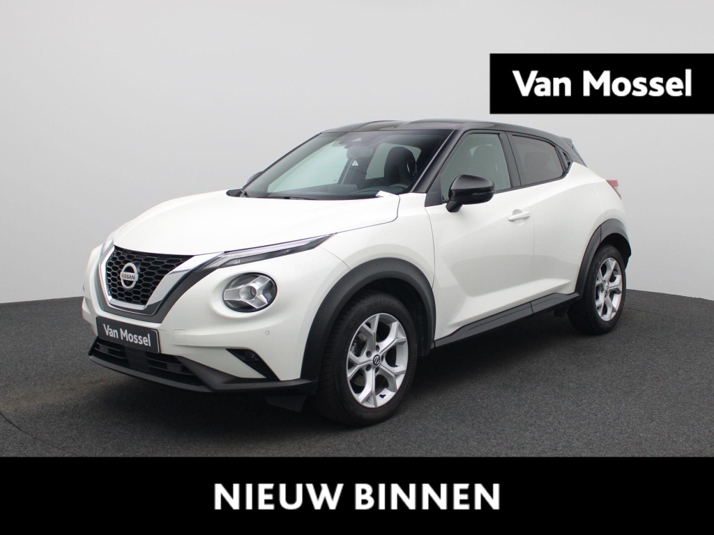 Nissan Juke 1.0 dig-t tekna | automaat | keyless | sport stoelen | dab | half leder | bose | navigatie | climate control | lmv | bluetooth | stoel verwarming | camera 360 |