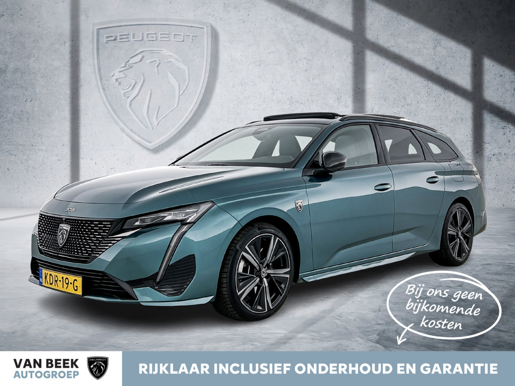 Peugeot 308 sw plug-in hybrid 225 pk automaat gt | rijklaar | panorama / schuifdak | lederenbekleding | unieke combinatie!