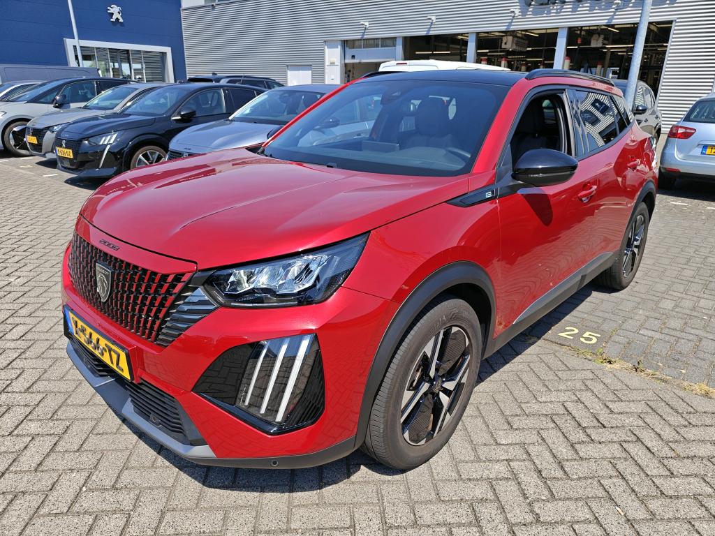 Peugeot E-2008 allure ev 54kwh 156pk grootste range 400km | uniek glazen schuifdak-panodak | warmtepomp|stoelverwarming| kleurnavigatie tomtom&applecarplay&android-a